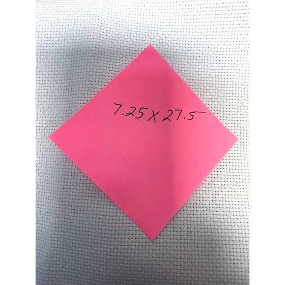 White Aida Cross-Stitch Fabric 7.25" X 27.5" For Embroidery 14 Count - Picture 2 of 2